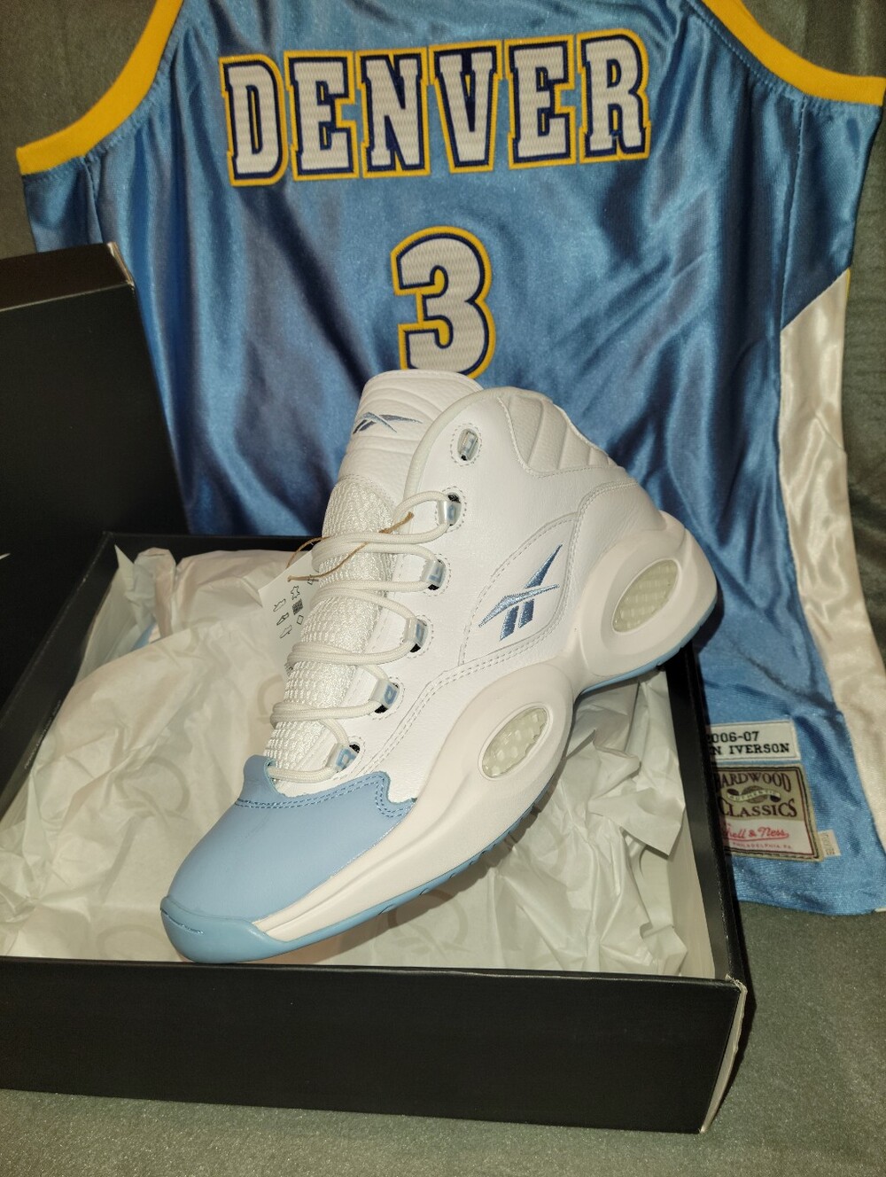 Reebok Allen Iverson Question Mid-Denver Nuggets Size 11.5